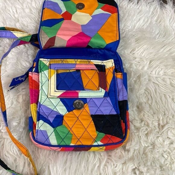 VERA BRADLEY Women's Signature Quilted Double Zip Color-block Crossbody Purse - Picture 4 of 13